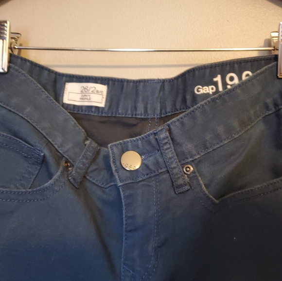 GAP 1969 Navy Blue Flare Pants Curvy Profile - Size 26/2 a/c - Picture 6 of 10